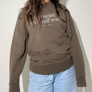 Saturdays New York City NYC Crewneck in Green